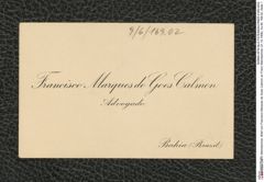 Nachlass Franz Steindachner, Brief von Francisco Marques de Goes Calmon an Franz Steindachner (31.10.1906), Inv.Nr. 169.02, Seite 1